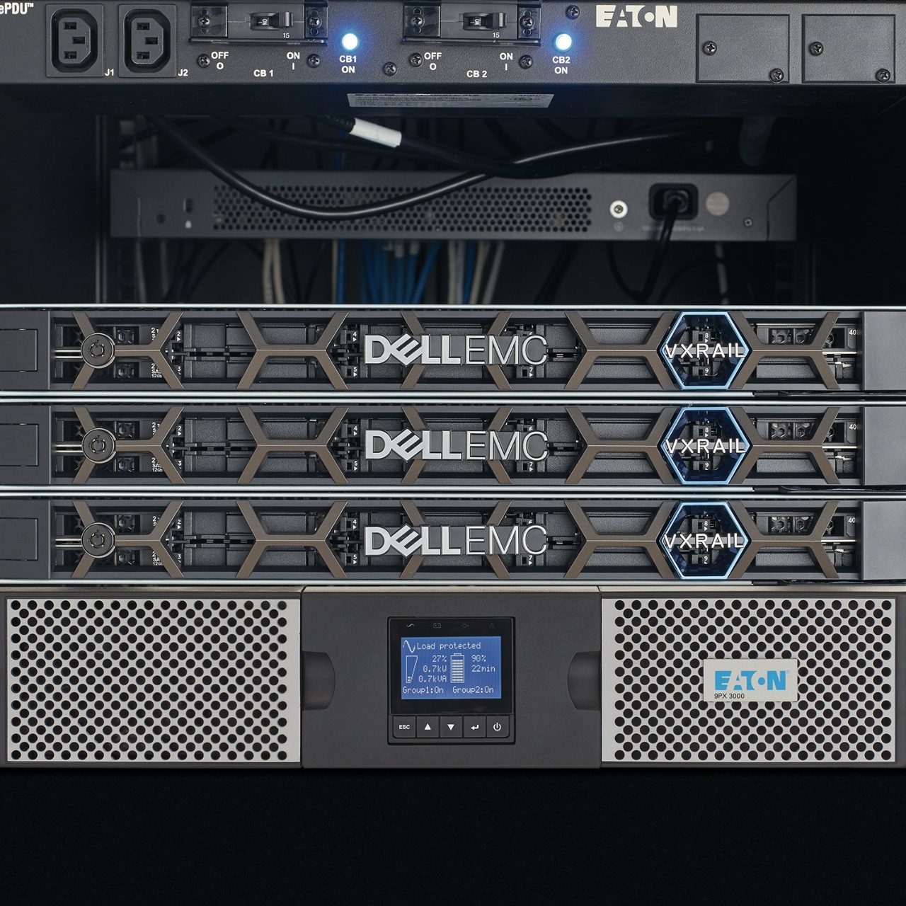 An industry first, Eaton Intelligent Power Manager (IPM) users of Dell VxRail can now manage their IT applications, including power devices, as well as enhance the integrity of valuable data and business continuity by enabling automated and graceful shutdown of VxRail clusters experiencing unplanned power events.