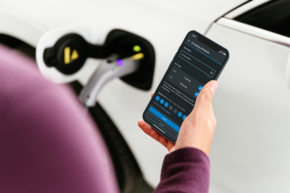 Eaton EV charger with Brightlayer Home app