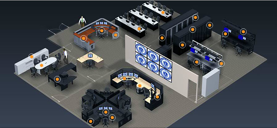 Eaton dispatch furniture for 911 environments