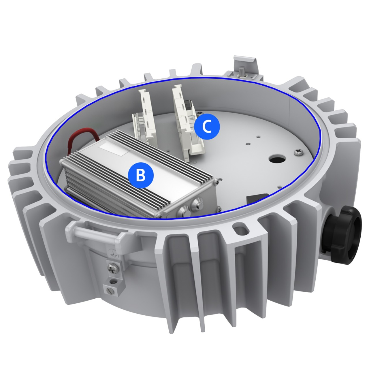 Champ VMVL LED M2 3L-7L light fixture - internal callouts
