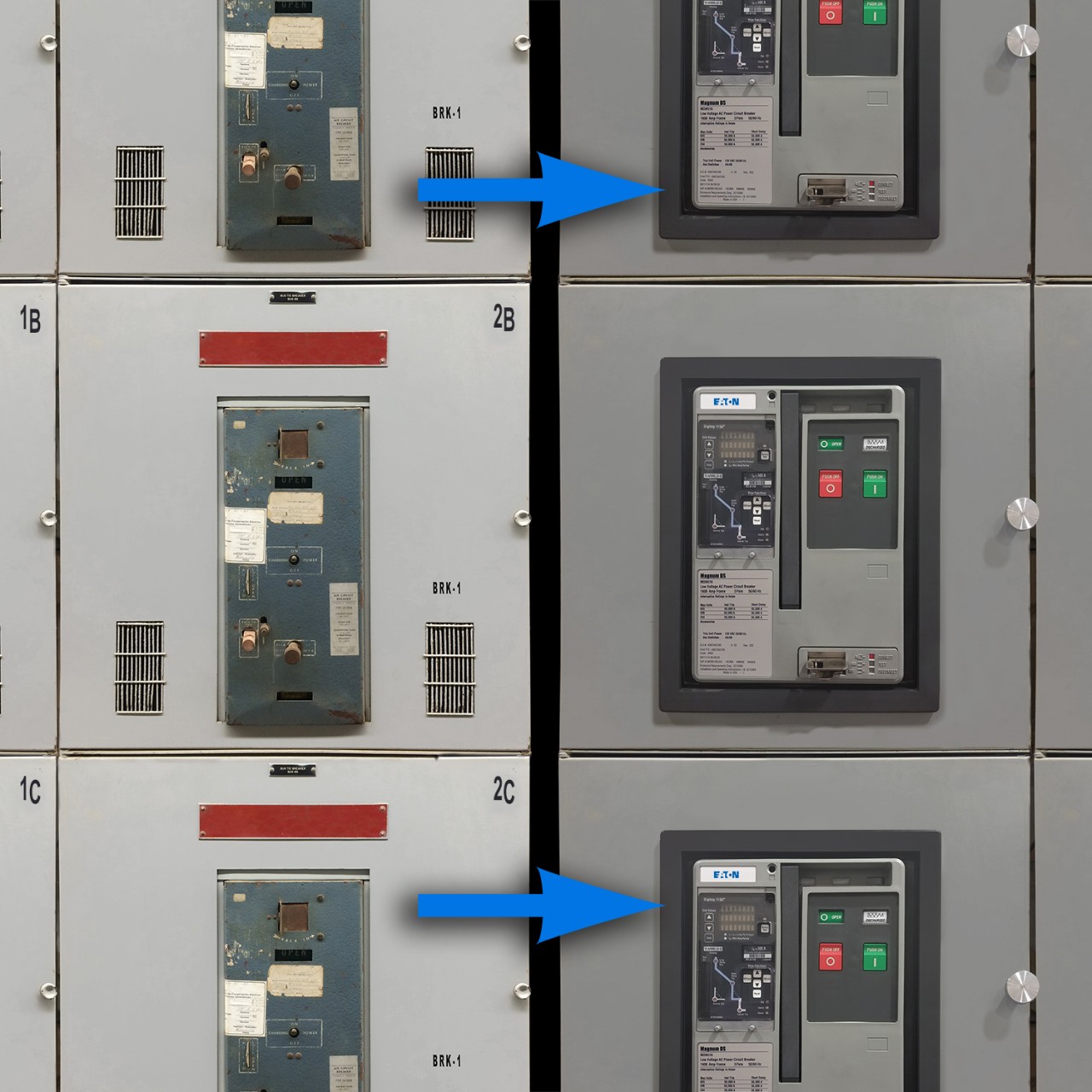 Low voltage switchgear retrofill