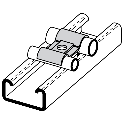 One hold double tubing strap