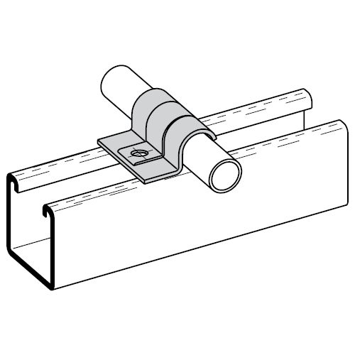 One hole tubing strap