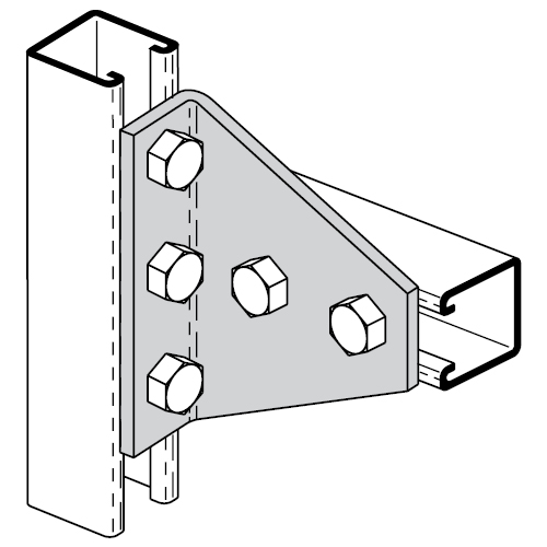 Five Hole Gusseted Shelf Angle