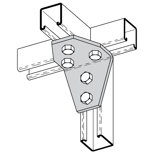 Five Hole Gusseted Three Way Shelf Angle