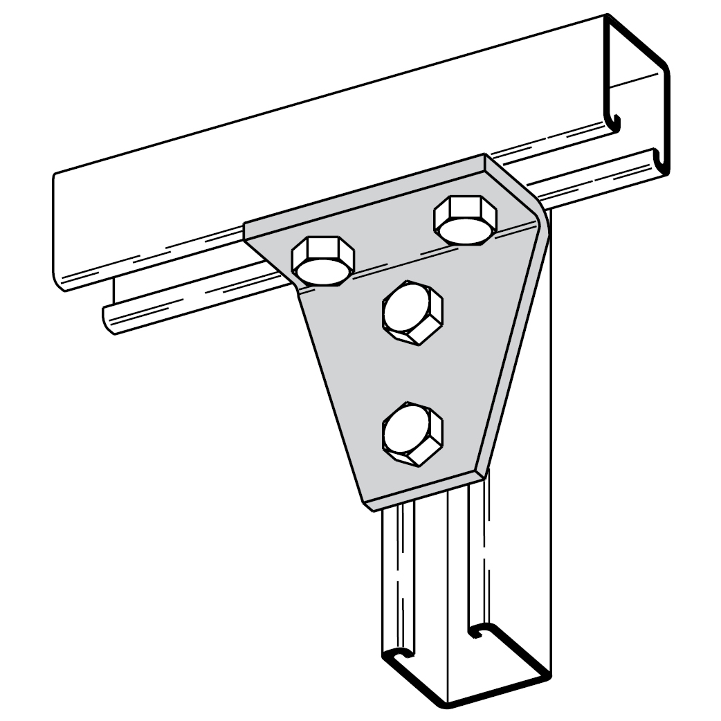 Four Hole Gusseted Shelf Angle