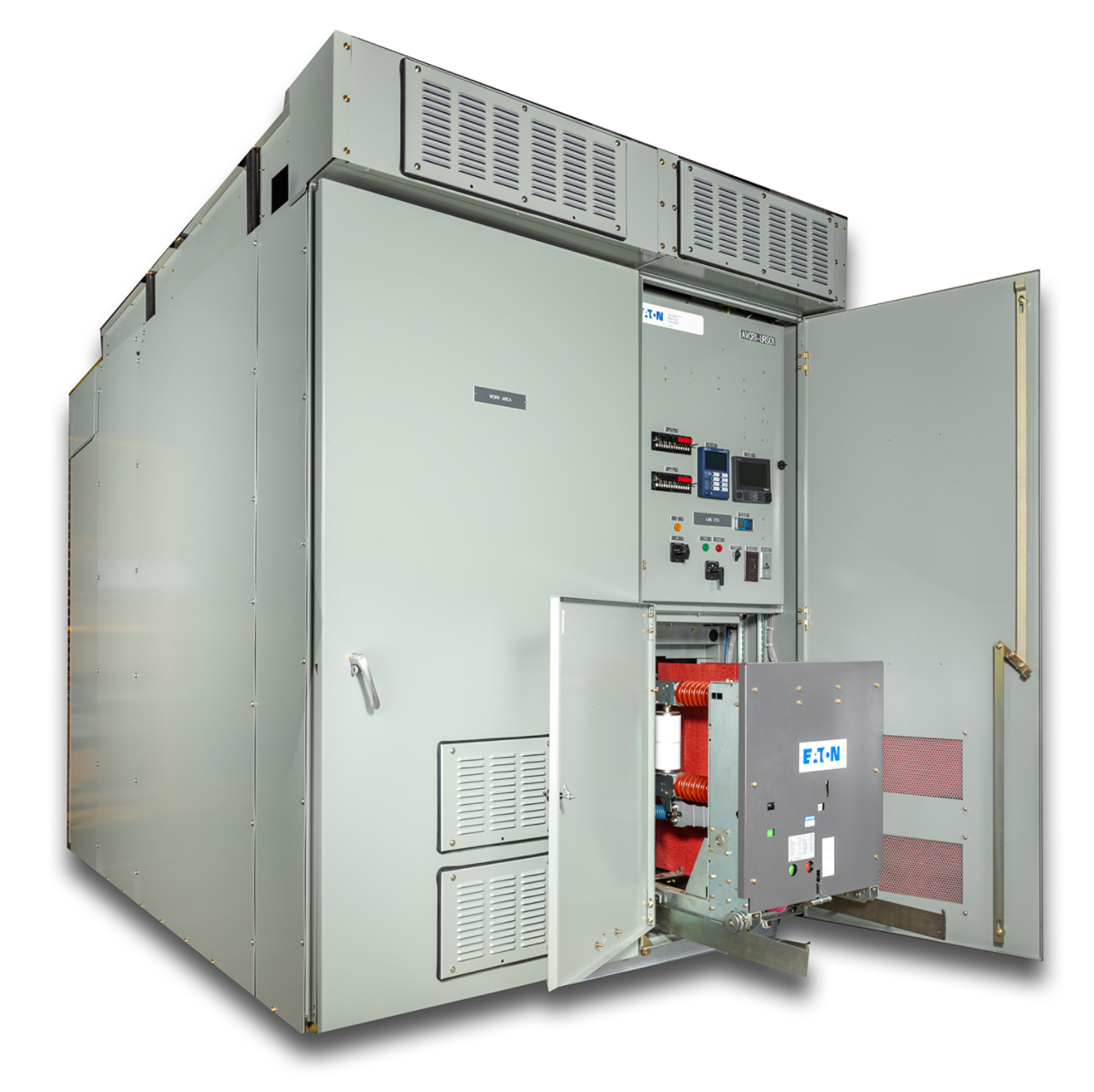 Draw out isometric view of Eaton vacclad-w 27kv metal clad medium voltage switchgear