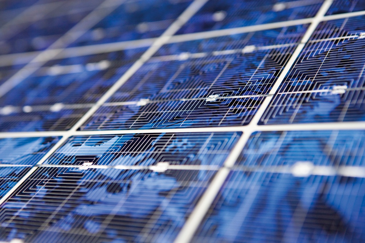 Solar pv cell close up