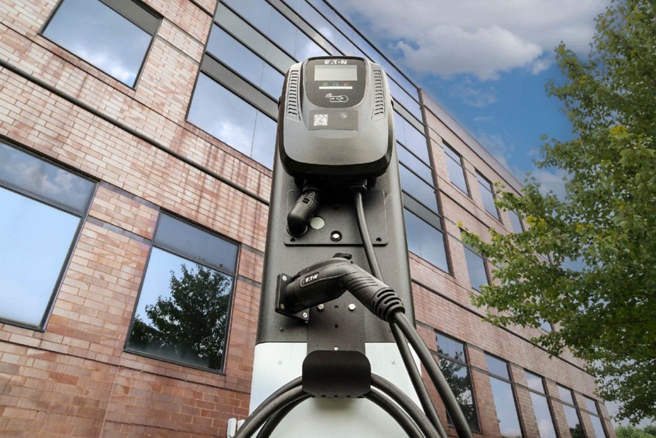 EV Chargers at Eaton’s Cherrington Parkway location.