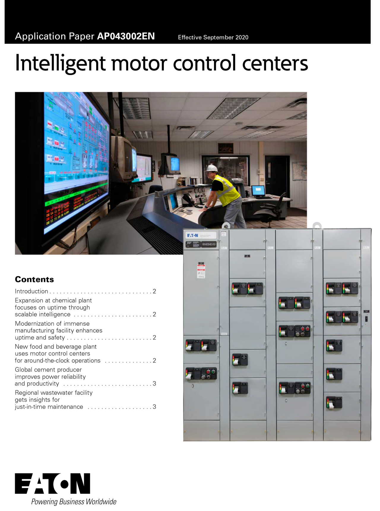 Intelligent motor control centers