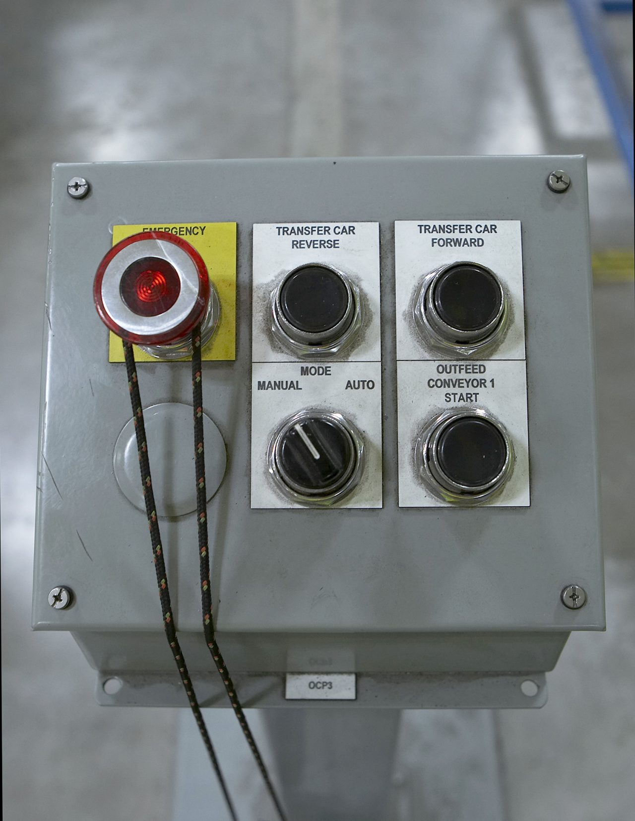 press brake conveyor system push buttons