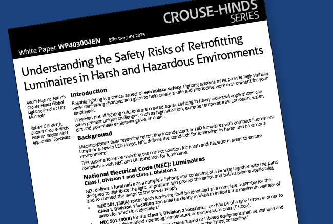 Eaton Crouse-Hinds series retrofitting white paper