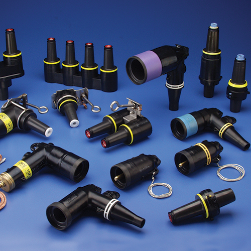 Eaton's Cooper Power series 200 A 15, 25 and 35 kV Loadbreak Elbow Connectors and Accessories are submersible, fully-shielded and insulated plug-in terminations, ideal for connecting underground cable to transformes, switchgear, sectionalizing cabinets and junctions. 