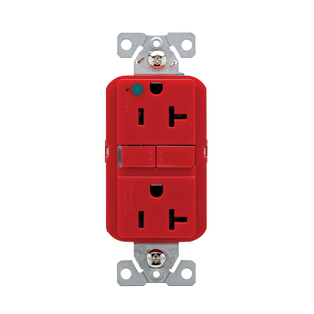 Hospital grade GFCI receptacles GFH20RD
