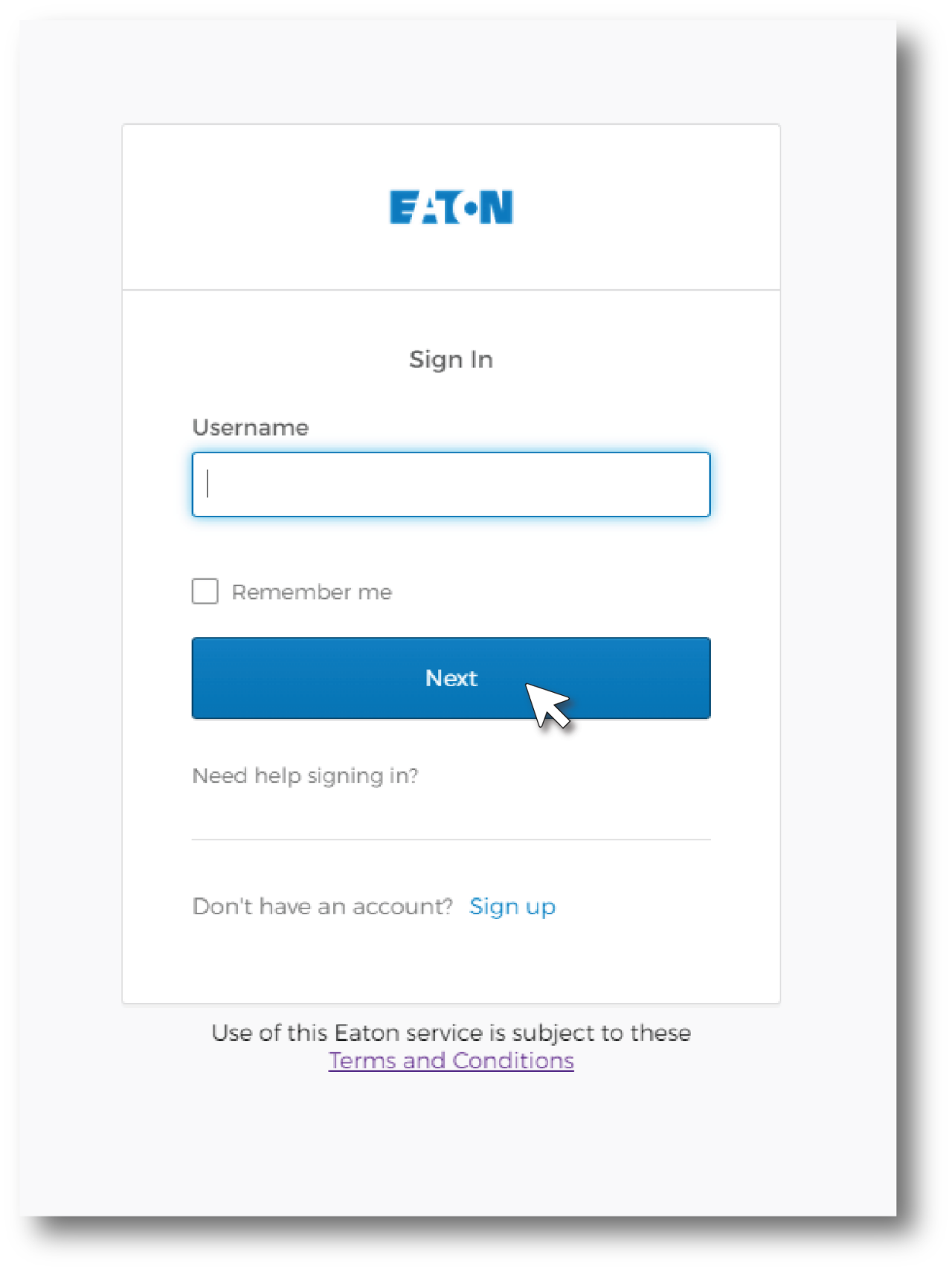 Eaton Okta login image