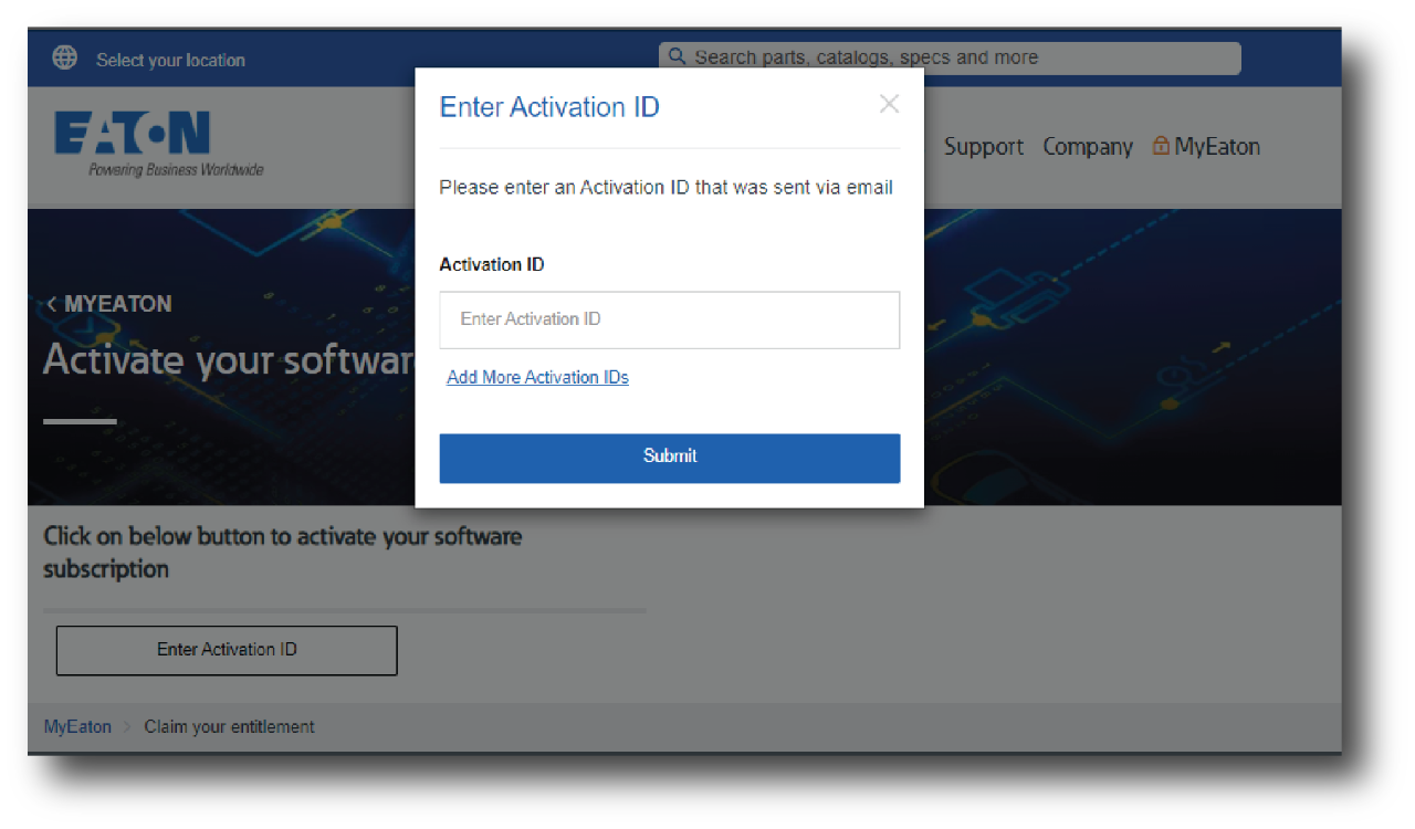 Enter Activation ID image