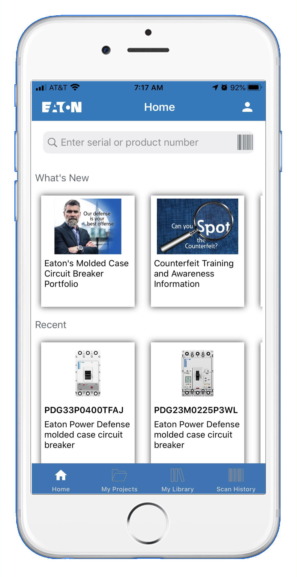 Eaton Asset Manager home screen